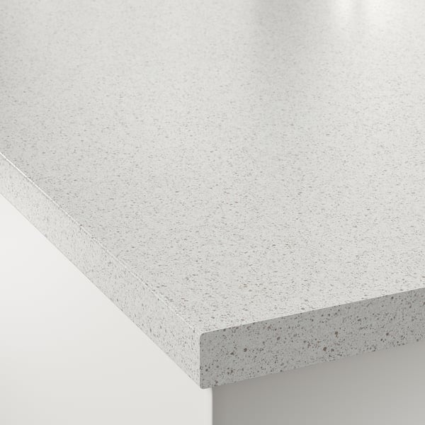 SÄLJAN white stone effect, laminate, Worktop, 246x3.8 cm IKEA