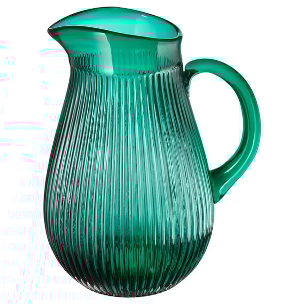 SÄLLSKAPLIG jug, patterned/green, 2 l IKEA