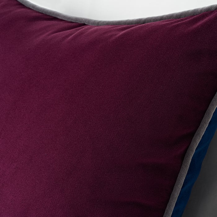 SAGALIE velvet purple, dark blue, Cushion cover IKEA