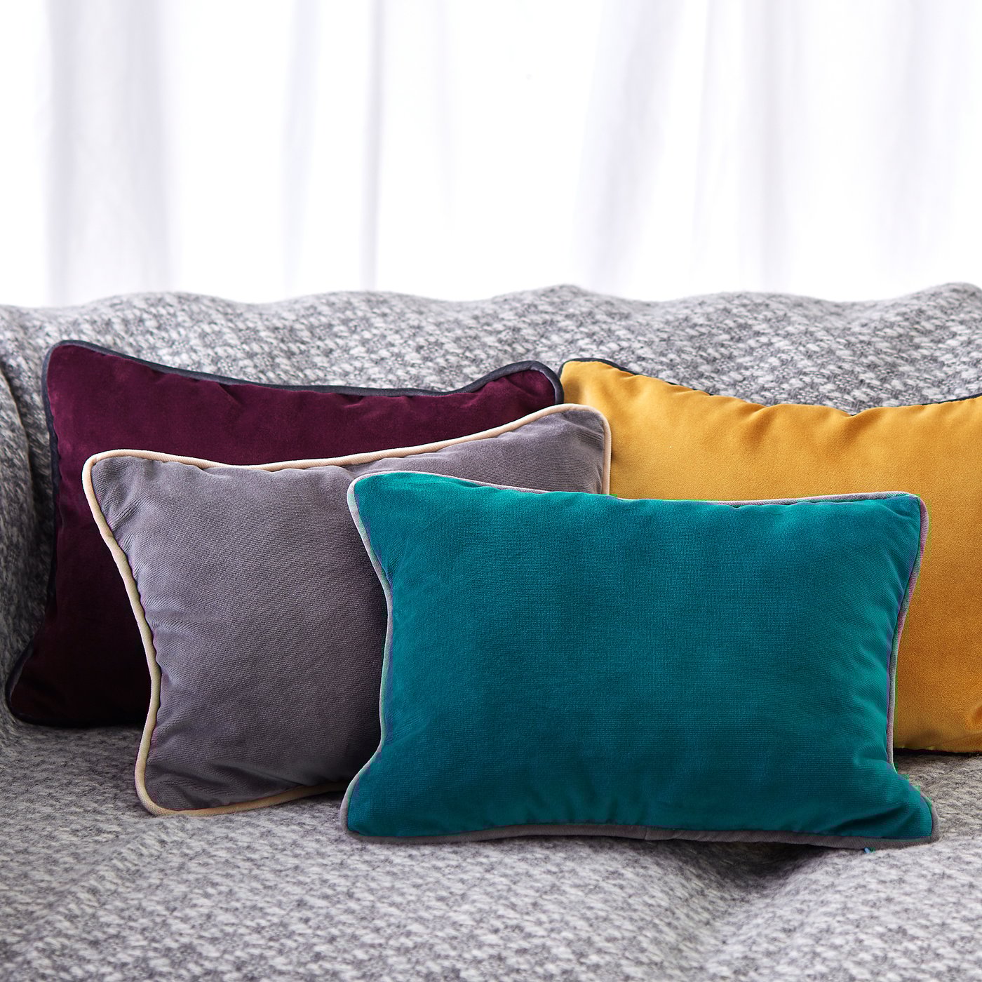 purple pillow covers