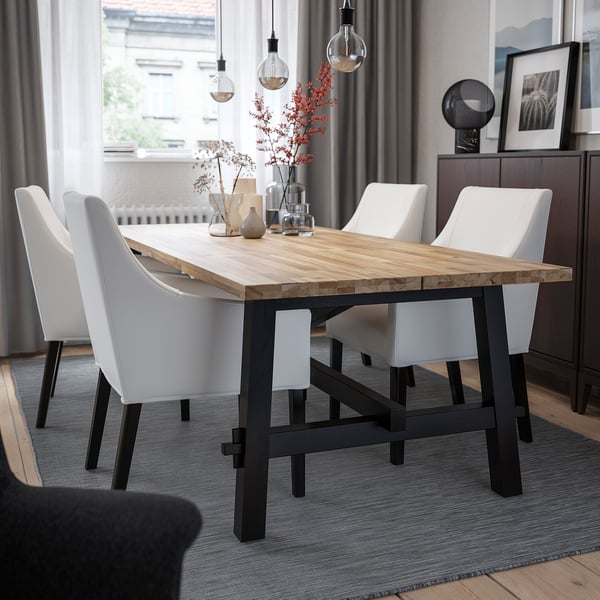 Sakarias Chair With Armrests Black Inseros White Ikea