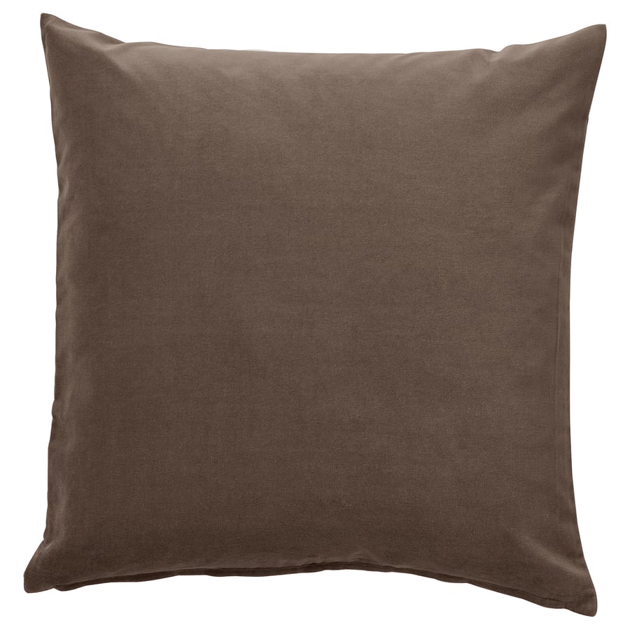 SANELA Cushion cover, grey/brown, 50x50 cm IKEA