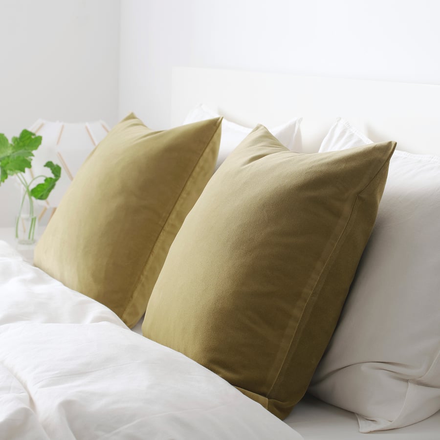 SANELA cushion cover, light olivegreen, 50x50 cm IKEA