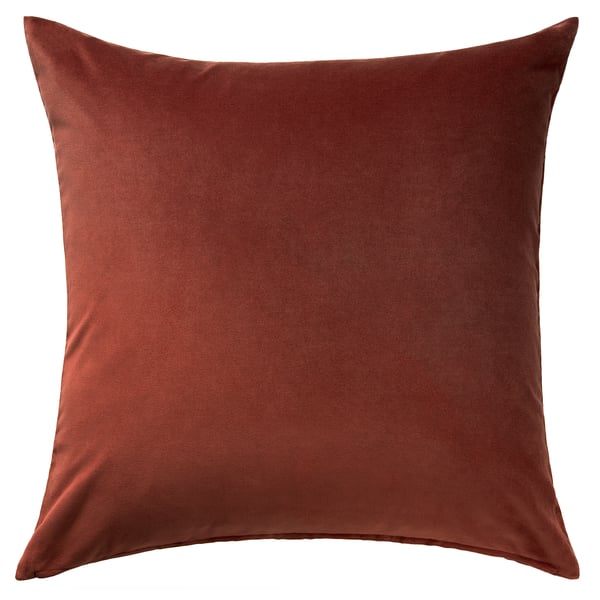 SANELA cushion cover, red/brown, 65x65 cm IKEA