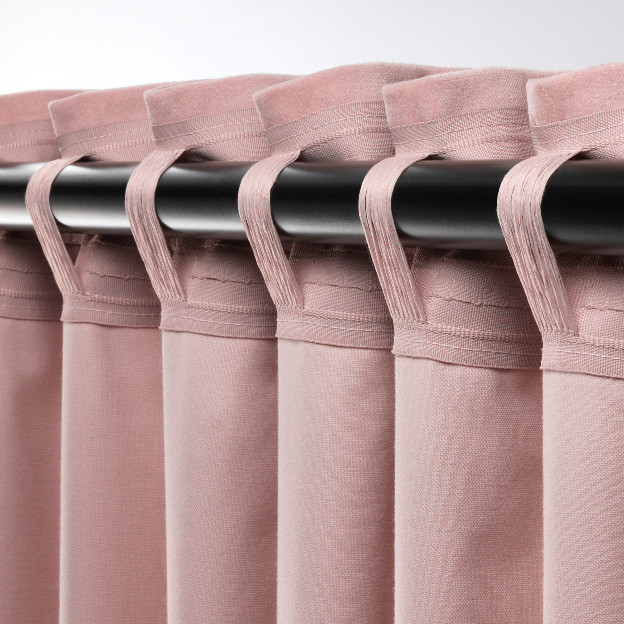 SANELA light pink, Room darkening curtains, 1 pair, 140x250 cm IKEA