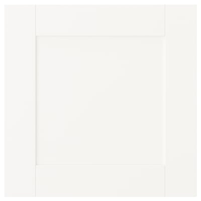 SANNIDAL Door with hinges, white, 40x40 cm
