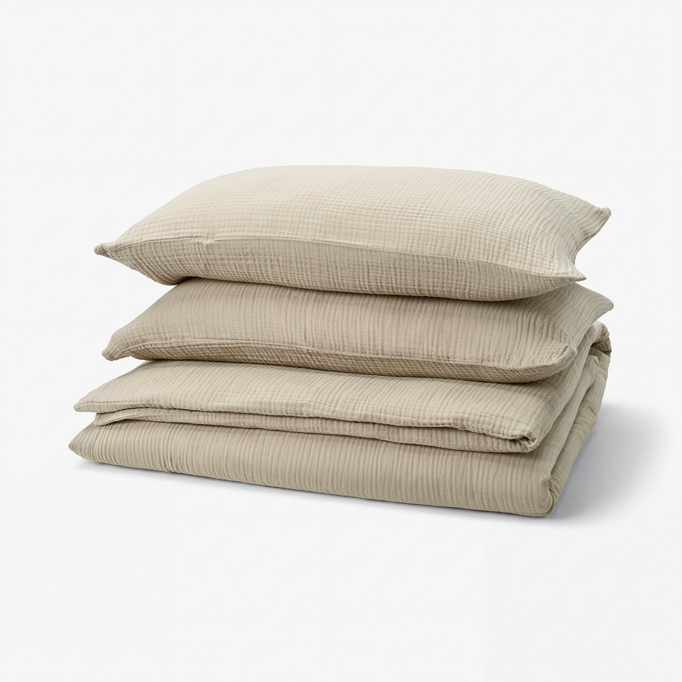 SCHERSMIN Duvet cover and 2 pillowcases, grey-beige, 200x200/50x80 cm