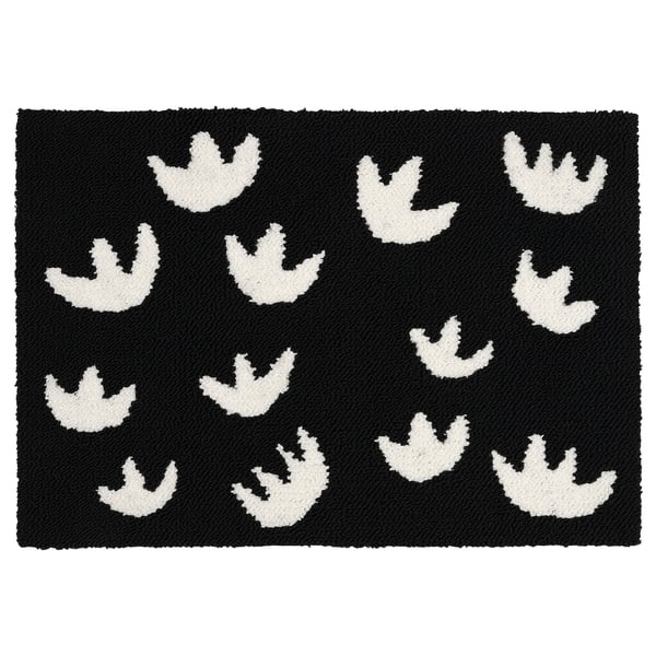 SEJSTRUP Door mat, indoor, black/white, 40x60 cm IKEA