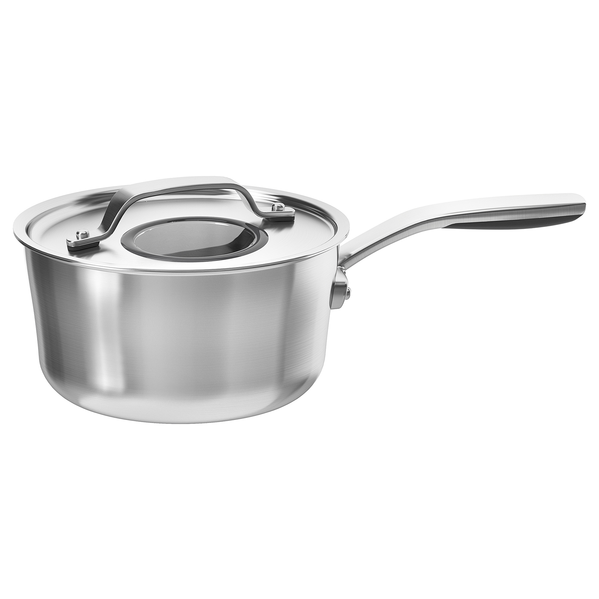 SENSUELL stainless steel, grey, Saucepan with lid IKEA