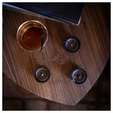 SILKESTRÄD Scented tealight, leather & vanilla/brown, 3.5 hr