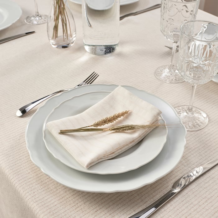 SILVERARV Tablecloth, beige, 145x240 cm IKEA