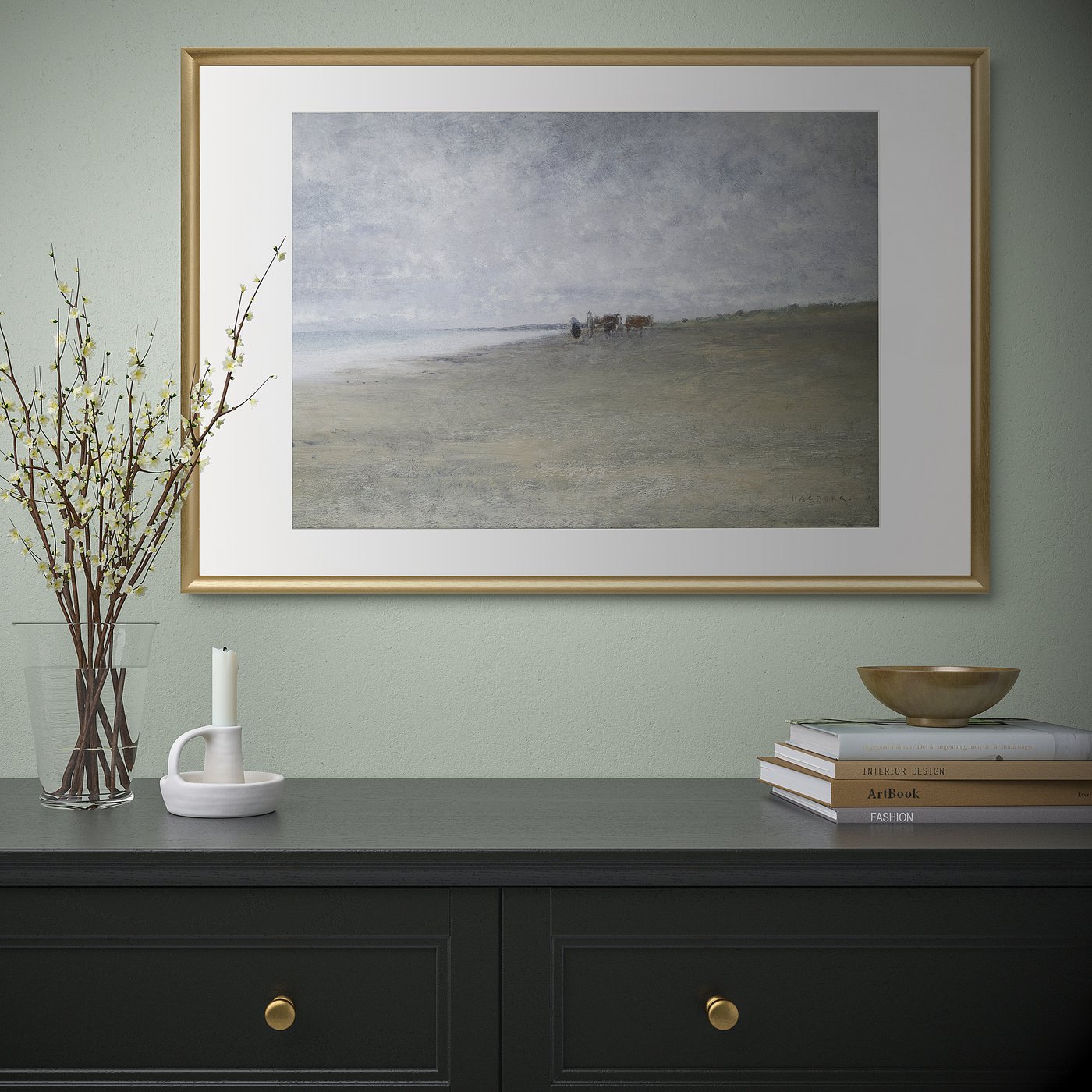 SILVERHÖJDEN Gold Colour Photo frame, 61x91 cm - IKEA UK