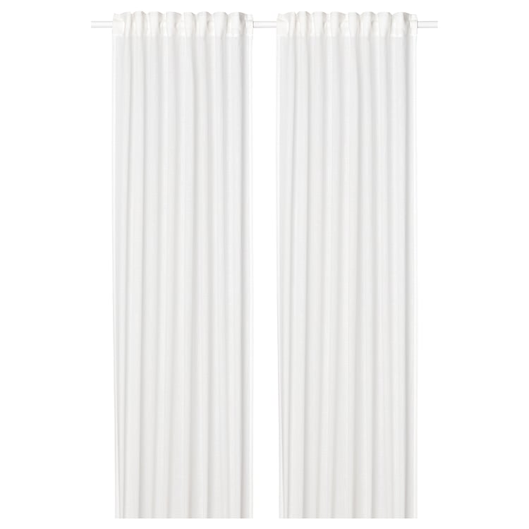 Silverlönn SILVERLÖNN cotton sheer curtains, 1 pair, white, 145x250 cm - IKEA UK