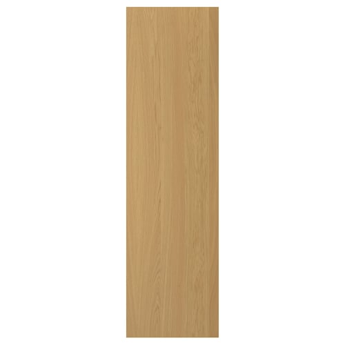 SINARP door panel, light oak. Wooden veneer with clear lacquer finish, rectangular shape, smooth surface.