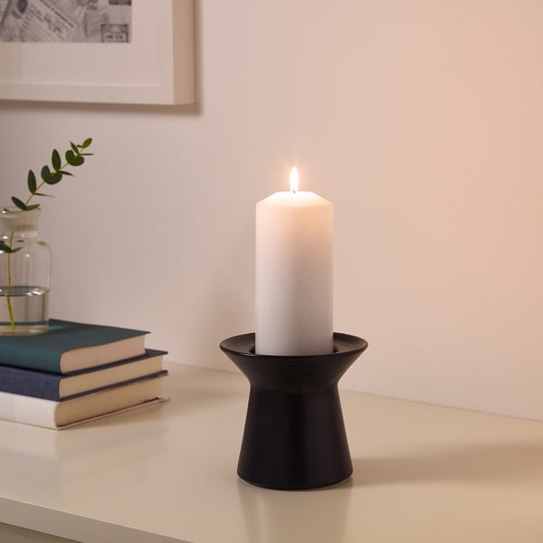 SINNESRO dark grey, Block candle holder IKEA