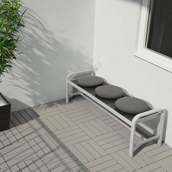 Sjalland Light Grey Dark Grey Bench Outdoor 136 Cm Ikea