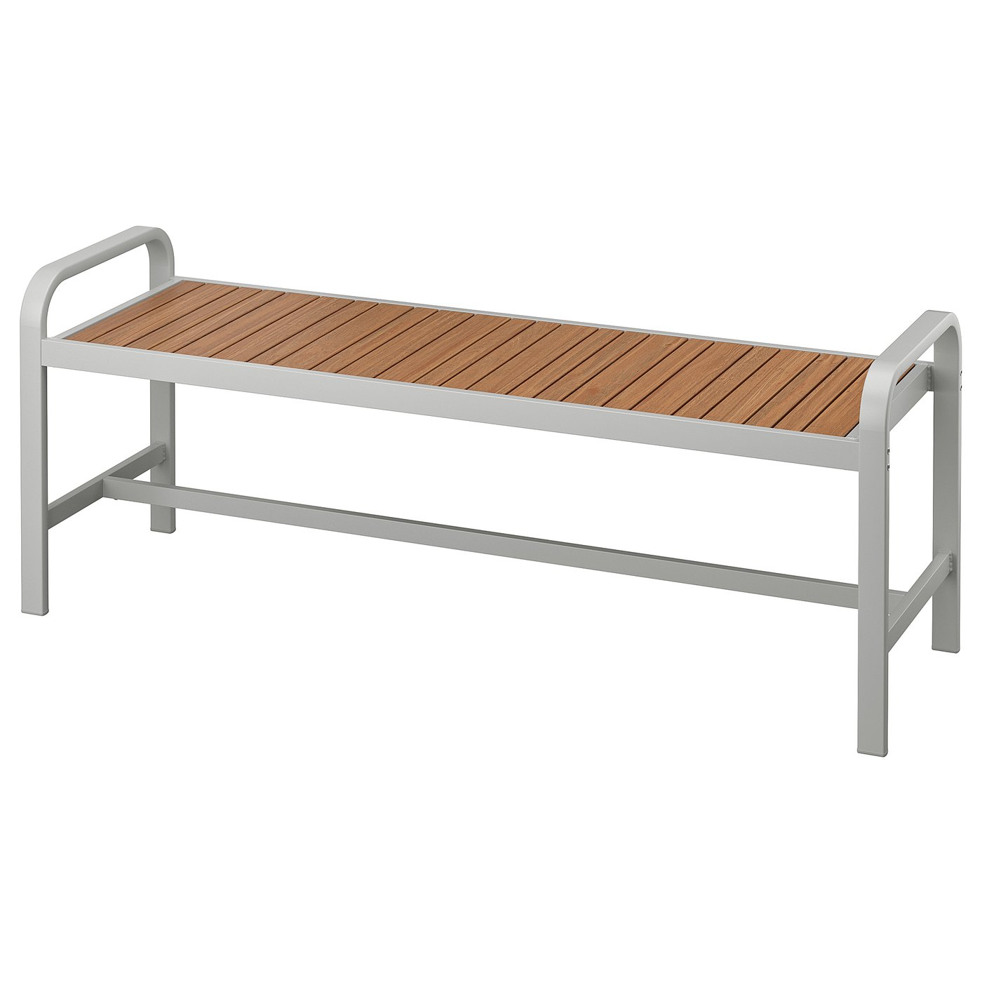 Sjalland Light Grey Light Brown Bench Outdoor 136 Cm Ikea