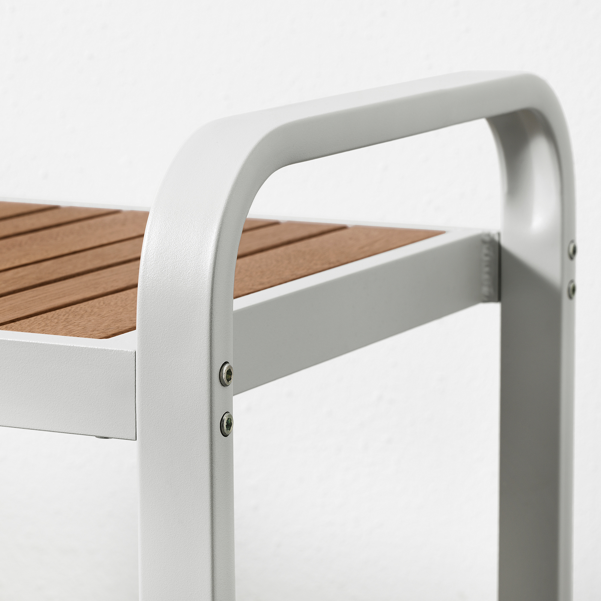 SJÄLLAND light grey, light brown, Bench, outdoor, 136 cm IKEA