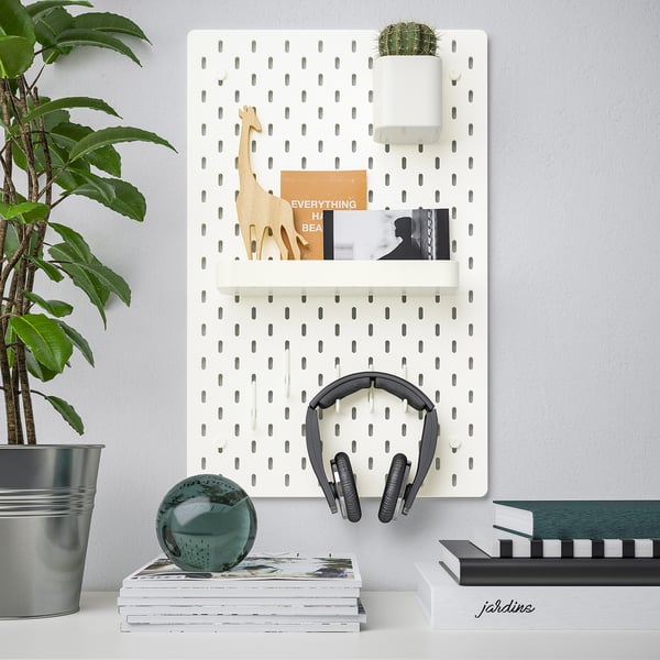 SKÅDIS Pegboard, white, 36x56 cm