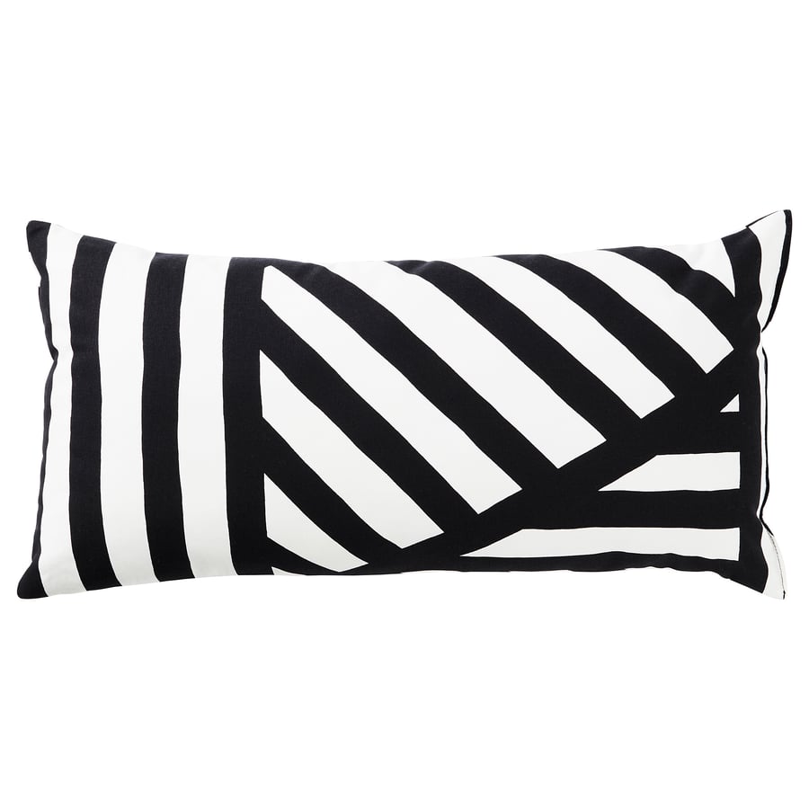SKÄRVFRÖ black, white, Cushion IKEA