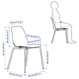 SKÅLSTA Chair, plastic black/tubular metal/black-grey