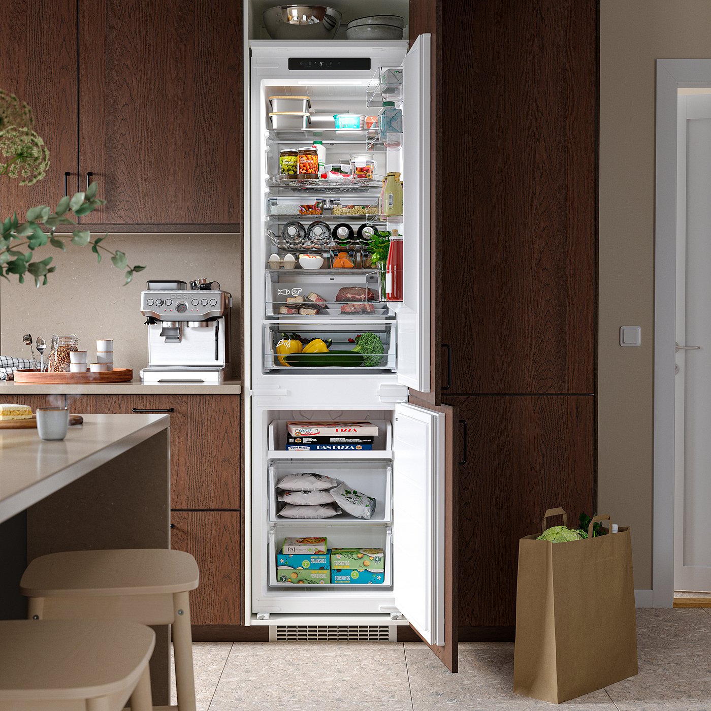 SKOGSNÄS fridge/freezer, IKEA 700 integrated, 213/87 l - IKEA UK