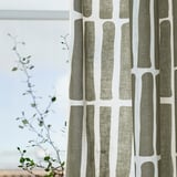 SKOGSSTJÄRNA Curtains, 1 pair, grey-green/white, 145x250 cm
