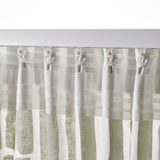 SKOGSSTJÄRNA Curtains, 1 pair, grey-green/white, 145x250 cm