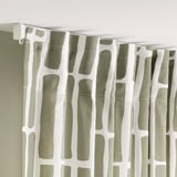SKOGSSTJÄRNA Curtains, 1 pair, grey-green/white, 145x250 cm