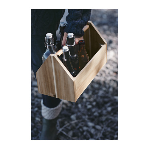 SKOGSTA Box with handle IKEA Perfect for storing and carrying oil, vinegar, spices, napkins or cutlery between your kitchen and dining table.