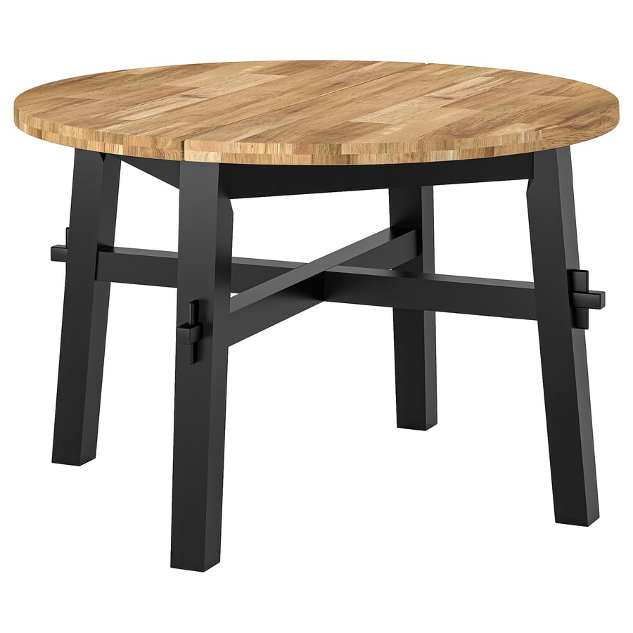 SKOGSTA dining table, acacia/black, 120 cm - IKEA UK