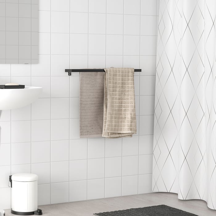 SKOGSVIKEN towel rail, black, 60 cm - IKEA UK