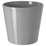 SKOGSVINBÄR Plant pot, in/outdoor grey, 19 cm