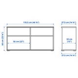 SKRUVBY TV storage combination, black-blue, 178x38x140 cm