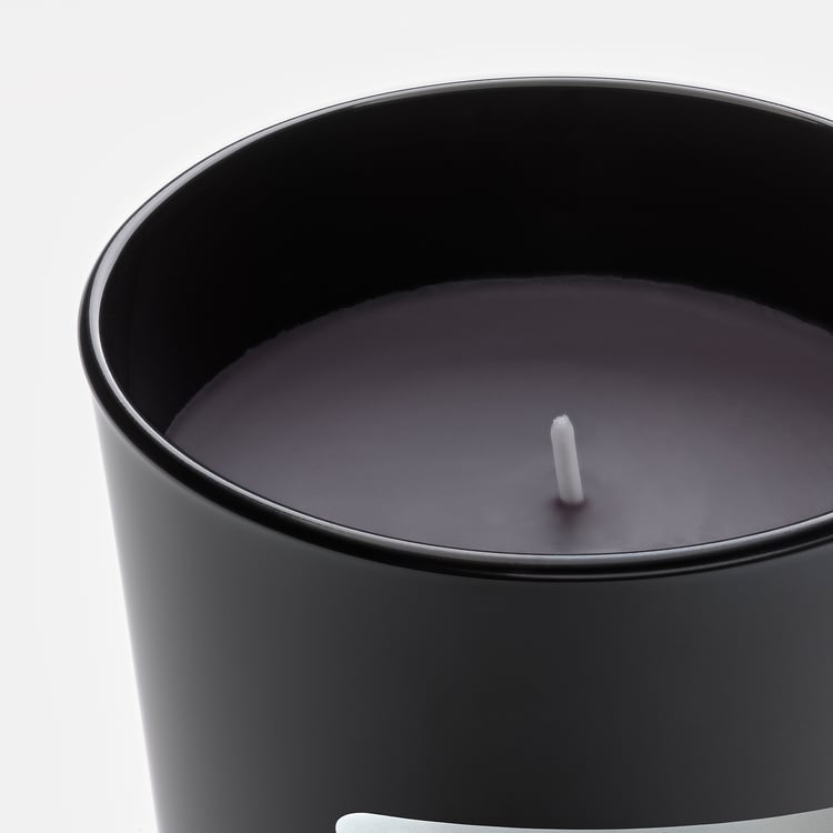SKRUVPIL Scented candle in glass, forest lake/black, 9 cm IKEA