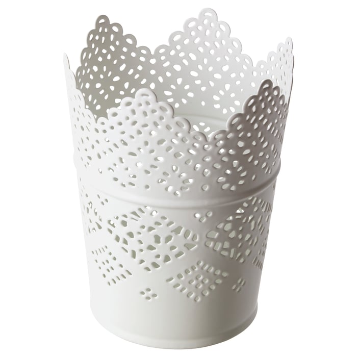 SKURAR candle holder, white, 11 cm IKEA