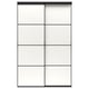 SKYTTA / MEHAMN Sliding door combination, black/double sided white, 152x240 cm