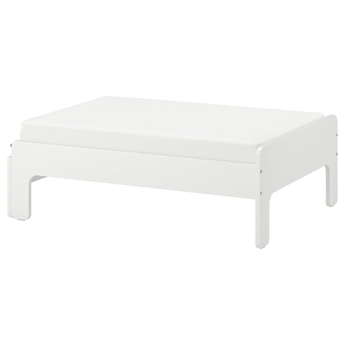 SLÄKT Extendable bed - white 80x200 cm