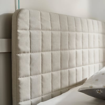 SLÄKT Headboard with cover, Vissle beige