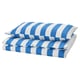 SLÅNHÖSTMAL Duvet cover and pillowcase, blue/white/striped, 150x200/50x80 cm