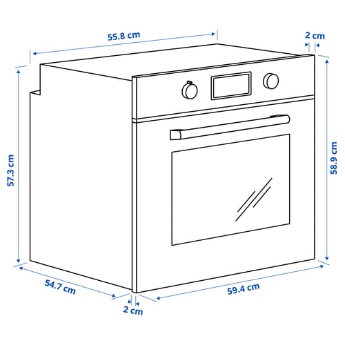 SMAKSAK stainless steel, Forced air oven IKEA