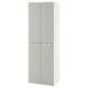 SMÅSTAD / PLATSA Wardrobe, white grey/with 2 clothes rails, 60x42x181 cm