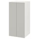 SMÅSTAD / PLATSA Wardrobe, white grey/with 3 shelves, 60x57x123 cm