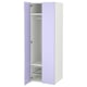 SMÅSTAD / PLATSA Wardrobe, white/lilac, 60x57x181 cm