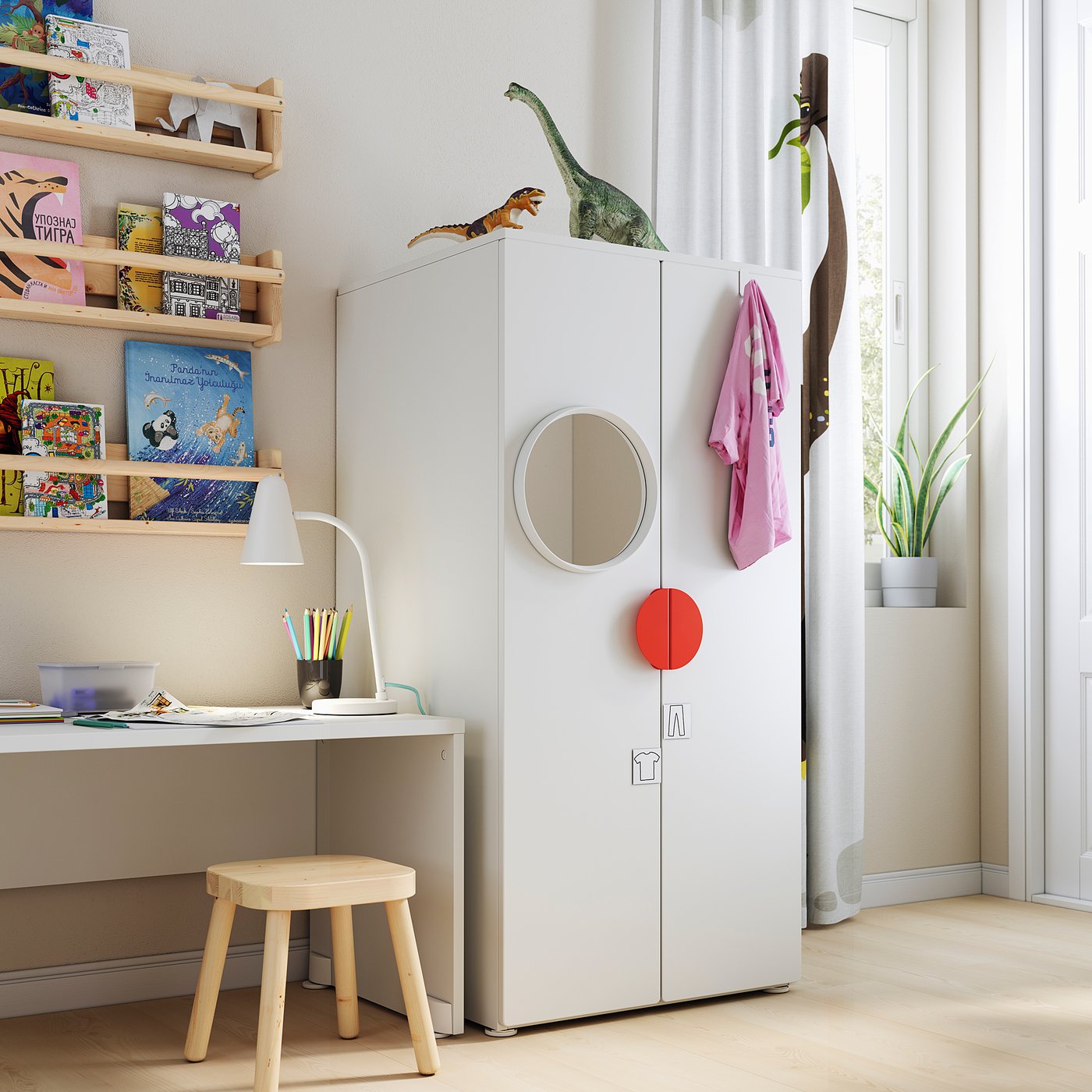 Smastad Platsa Wardrobe White White Ikea