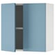 SMÅSTAD Wall cabinet, white blue/with 1 shelf, 60x32x60 cm