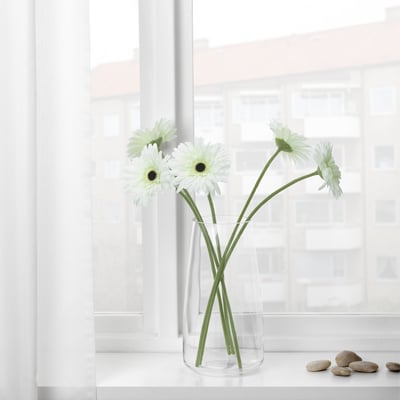 SMYCKA Artificial flower, Gerbera/white, 50 cm