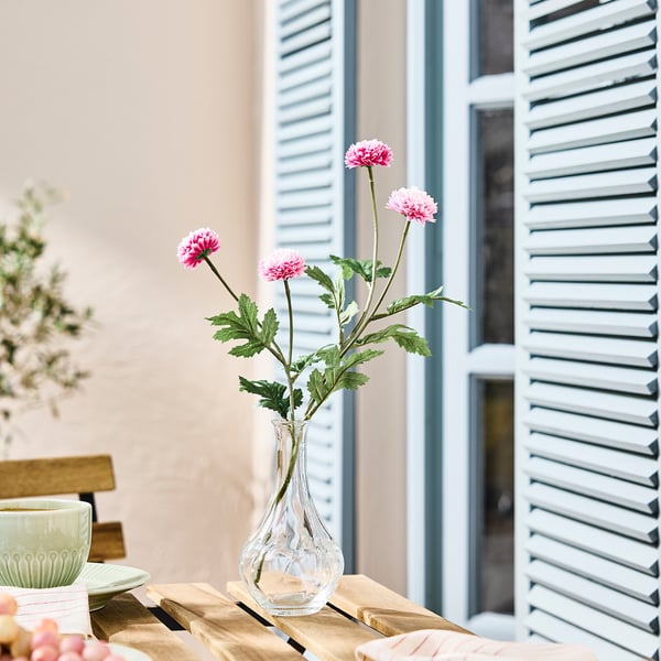SMYCKA Artificial flower, in/outdoor Chrysanthemums/pink, 75 cm