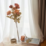 SMYCKA Artificial flower, in/outdoor/Rose golden-brown, 63 cm
