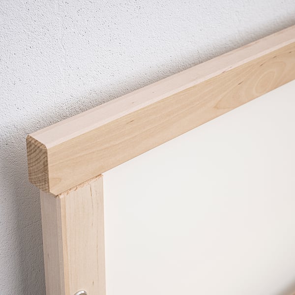 SNIGLAR Bed frame with slatted bed base, beech, 70x160 cm